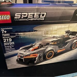Lego Black and Orange Racing Car Speed Champions